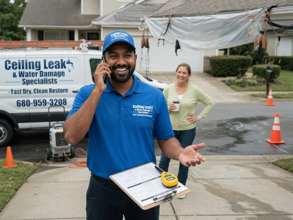 Ceiling Leak Cleanup New Ulm, TX FAQs
